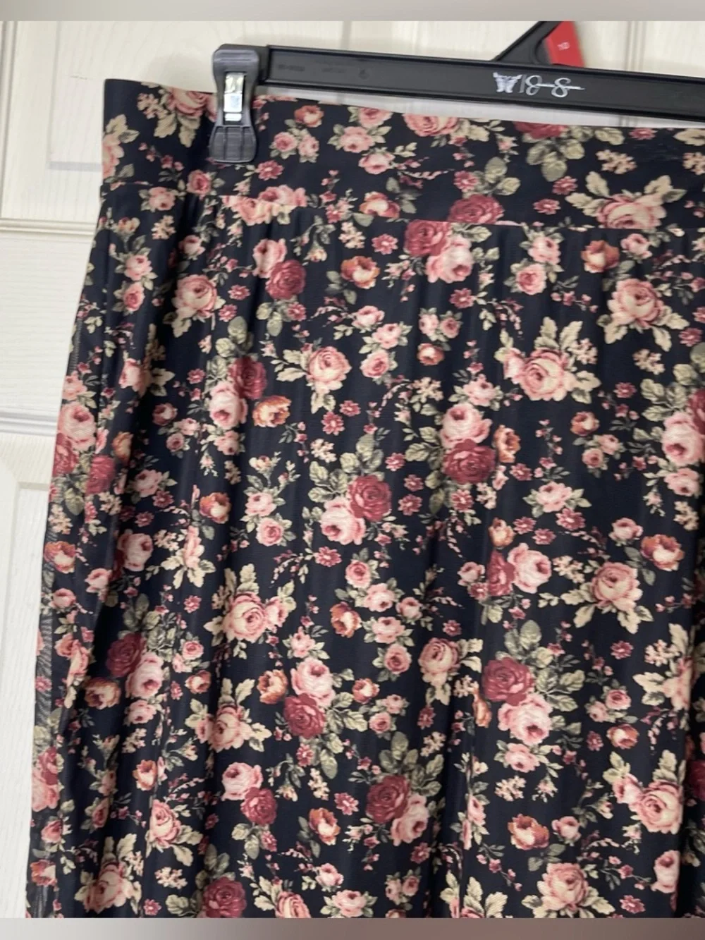 Torrid Womens Floral Multi Color Mesh Maxi Skirt Sz 1 - Picture 5 of 9